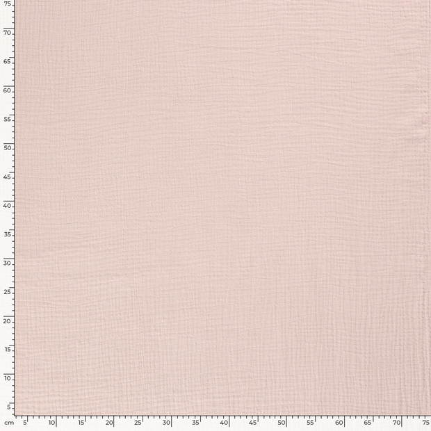 Muslin Triple Layer fabric Unicolour Light Pink