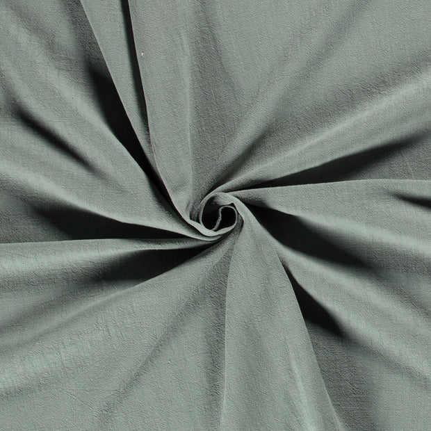 Ramie Linen fabric Dark Mint stone washed 