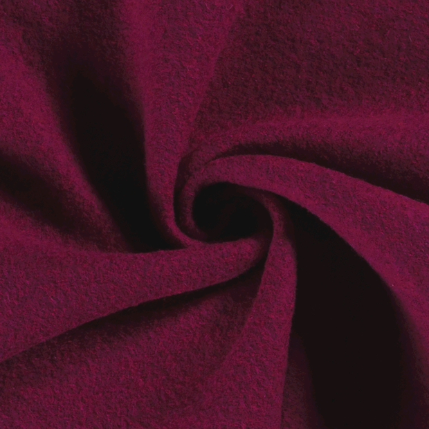 Wool Boucle fabric Unicolour Fuchsia