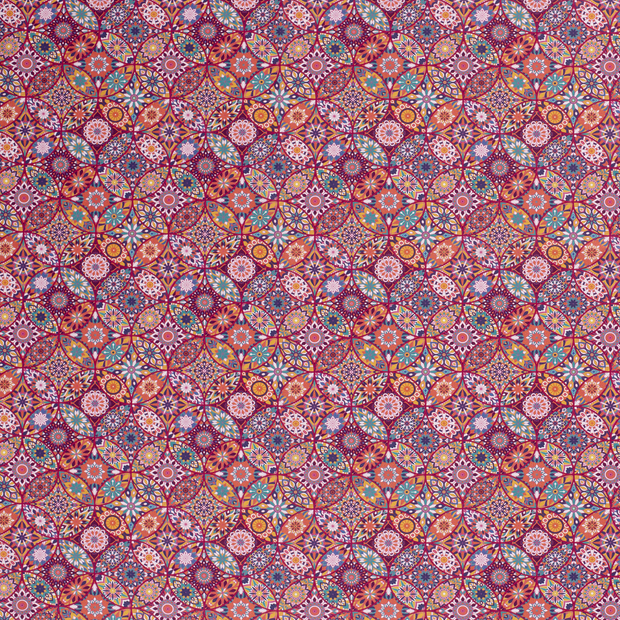 Cotton Poplin fabric Wine red matte 