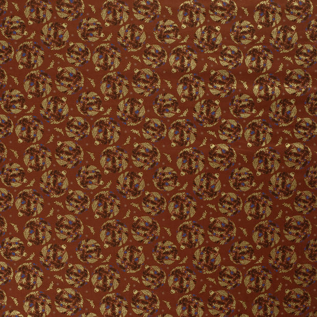Cotton Poplin fabric Brique 