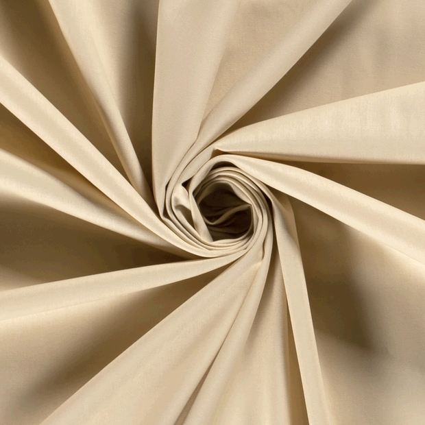 Cotton Poplin fabric Unicolour Beige