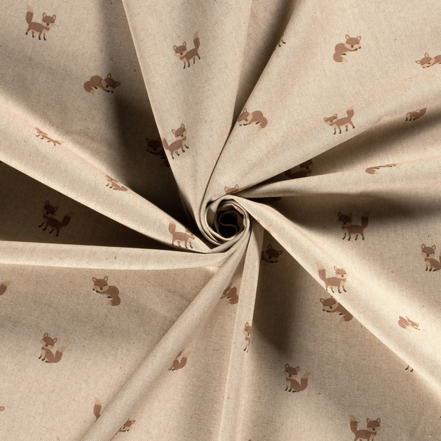 Panama fabric Off White printed 