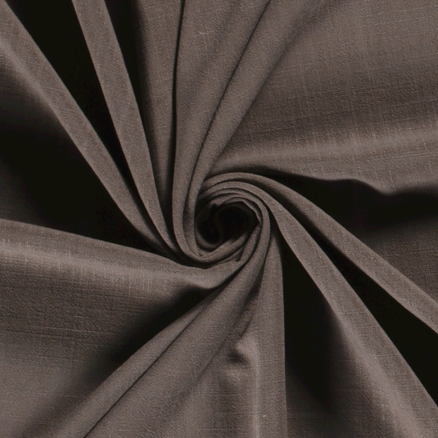 Woven Viscose Linen fabric Unicolour Brown Taupe