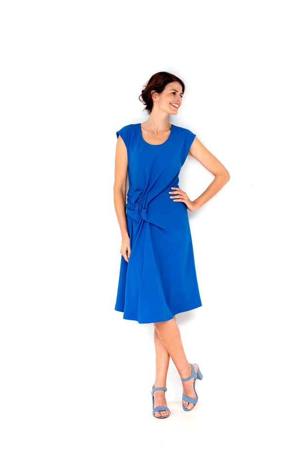 Moss Crêpe fabric Unicolour Cobalt