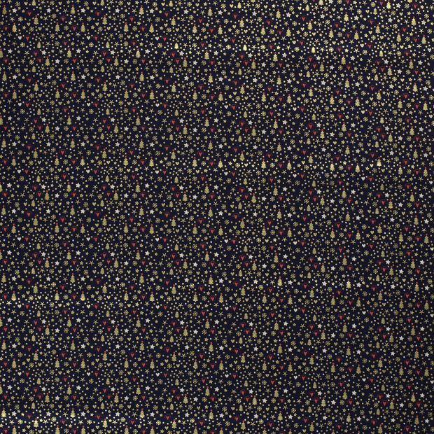 Cotton Poplin fabric Navy 