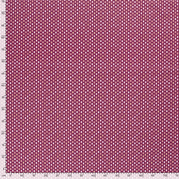 Cotton Poplin fabric Abstract Light Pink
