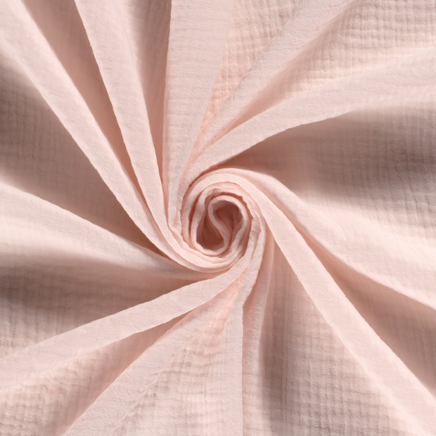 Muslin fabric Unicolour Light Pink