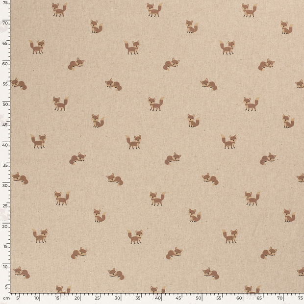 Panama fabric Foxes Off White