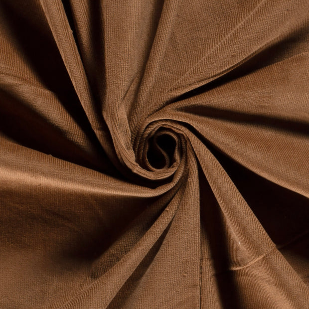 Needle Corduroy Stretch 16w tela Unicolor Marrón