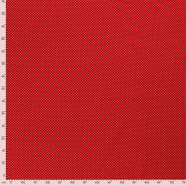 Cotton Poplin fabric Dots Red