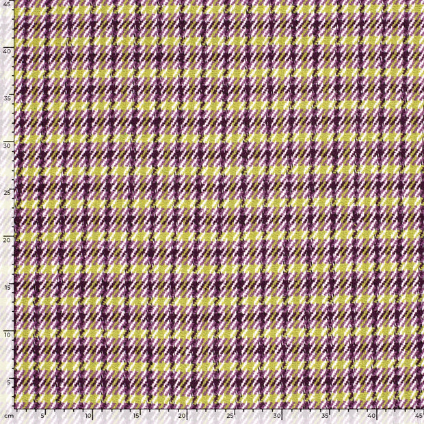 Jacquard fabric Pied de poule Purple