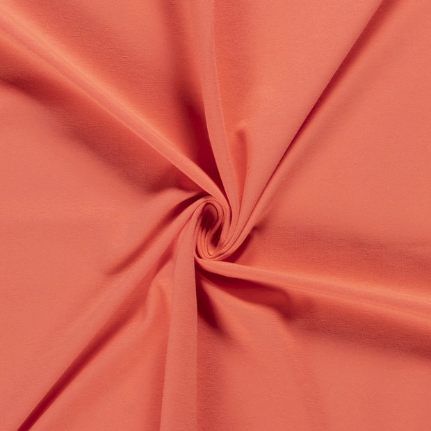 Jersey de Coton tissu Unicolore Orange