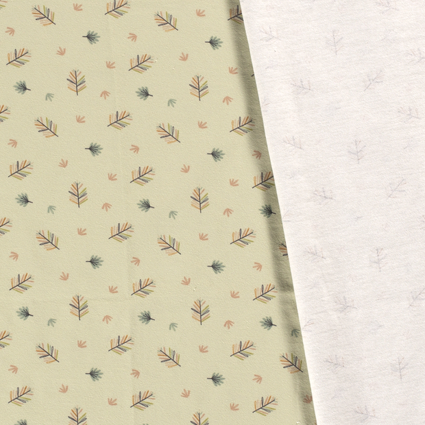 Cotton Jersey fabric Leaves printed 