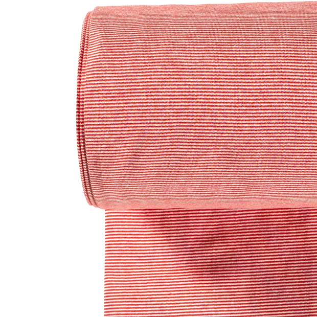 Bord Cote Fil Teint tissu rayures Rouge