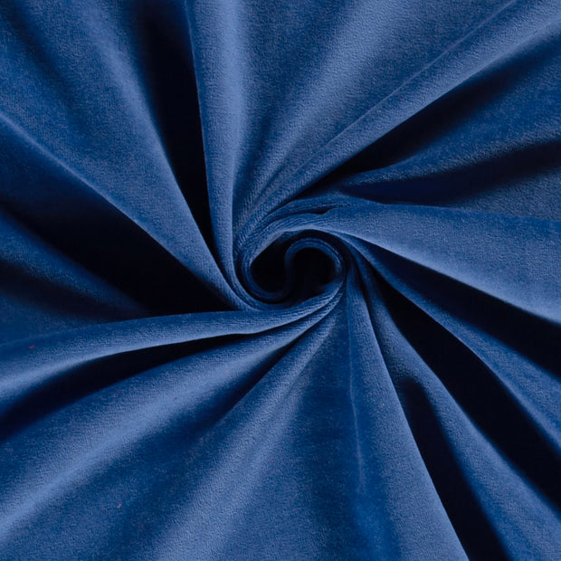 Nicky velours fabric Unicolour Cobalt