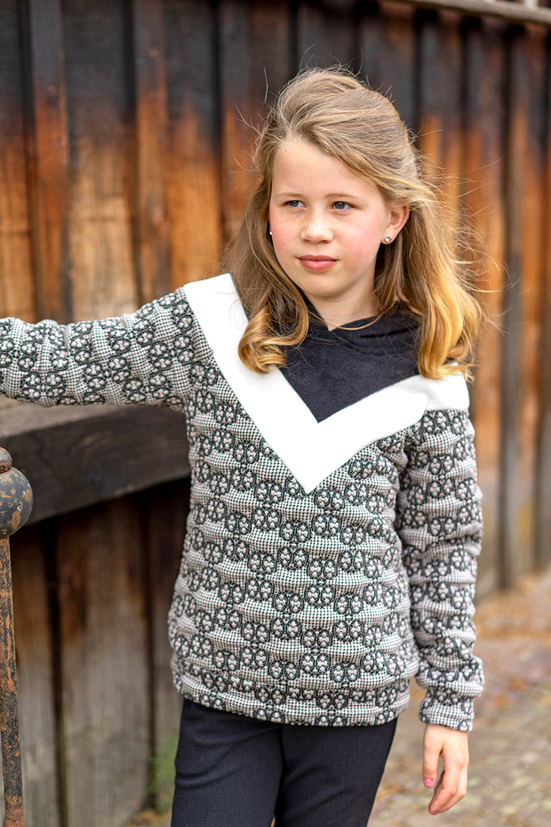 Alphen Fleece stof Effen Zwart