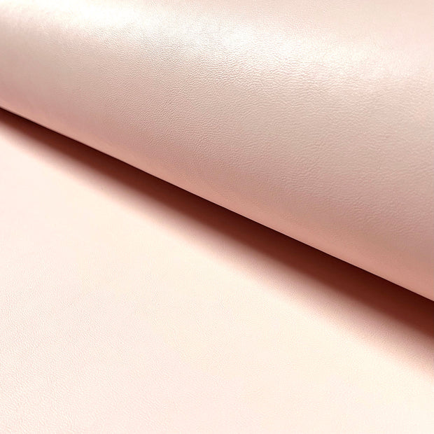 Imitation cuir tissu Unicolore Rose clair