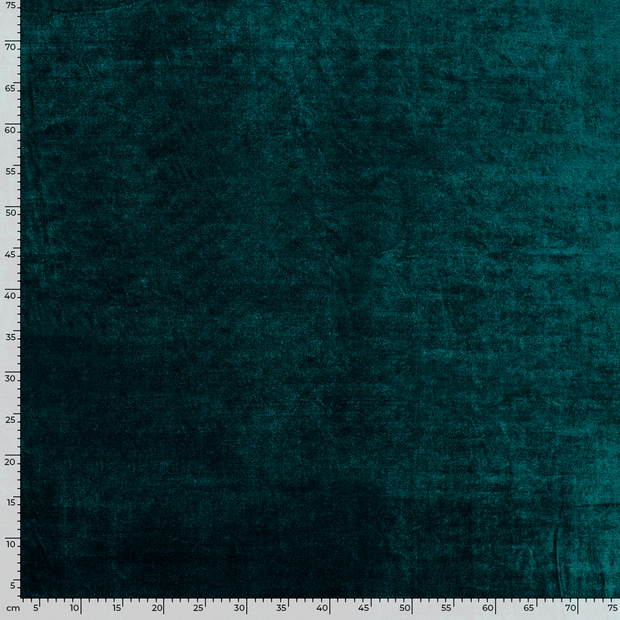 Velvet fabric Unicolour Petrol