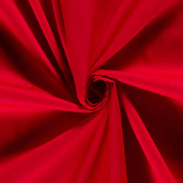 Popeline de Coton tissu Unicolore Rouge