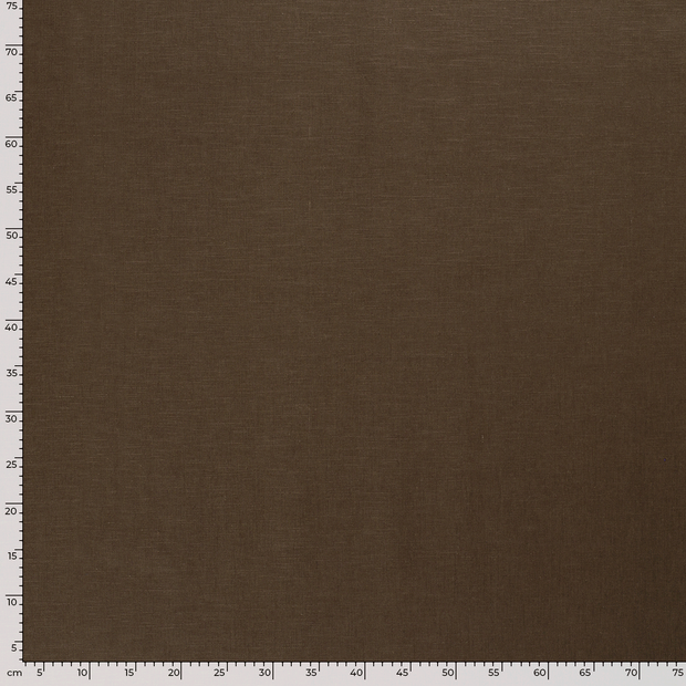 Ramie Linen fabric Unicolour Brown