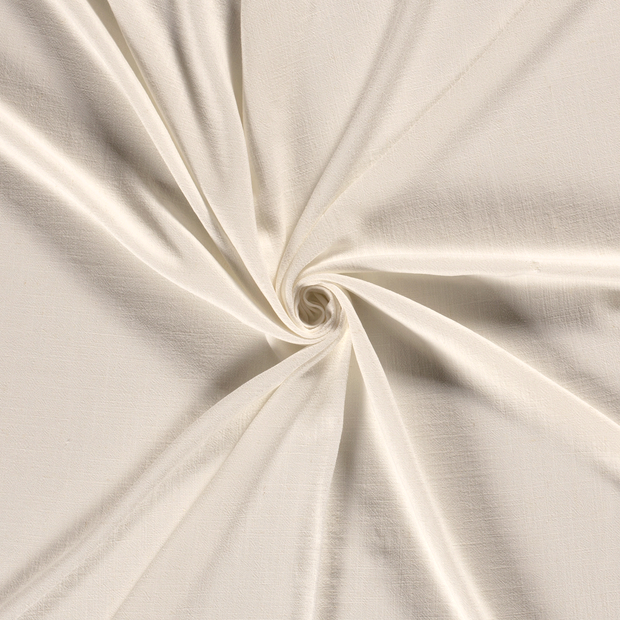 Woven Viscose Linen fabric Off White slub 
