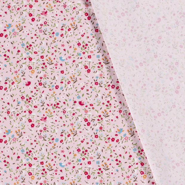 Cotton Poplin fabric Millefleurs printed 