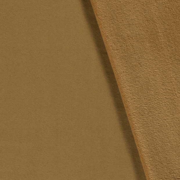 Alphen Fleece fabric Unicolour Camel