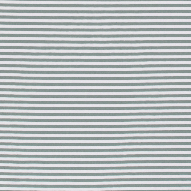 Cotton Jersey Yarn Dyed fabric Stripes Dark Mint