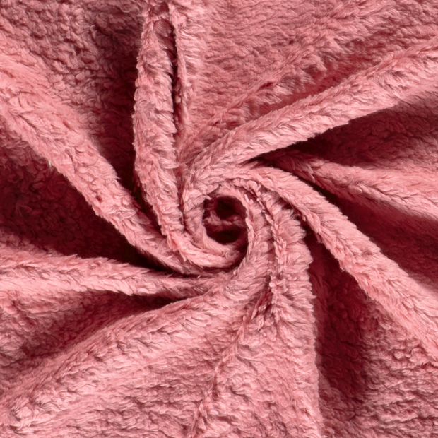 Teddy fabric Unicolour Old Pink