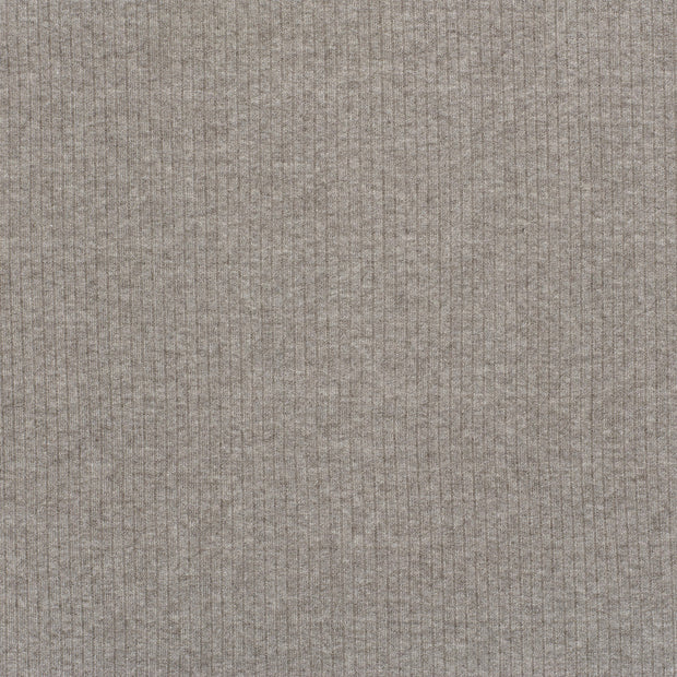 Rib Jersey fabric Taupe Grey soft 