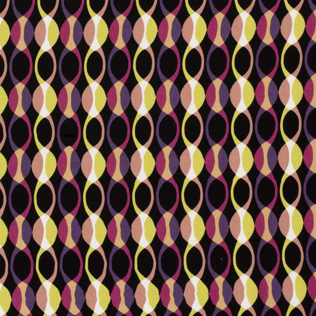 Viscose Twill fabric Abstract Carbon