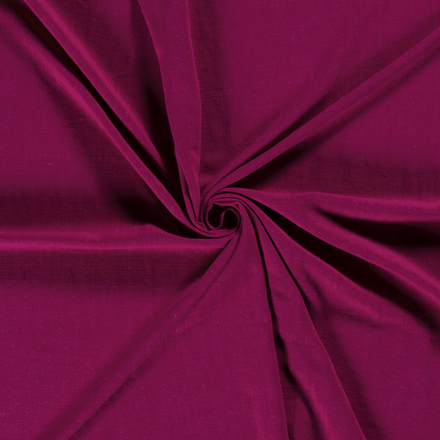 Woven Viscose Linen fabric Fuchsia slub 
