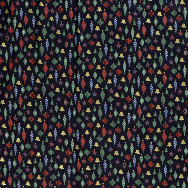 Katoen Poplin stof Marine 