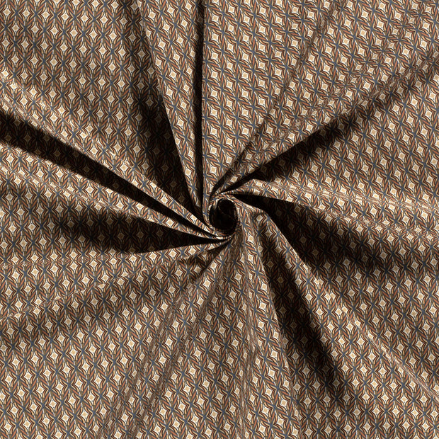 Bengaline fabric Taupe Grey printed 