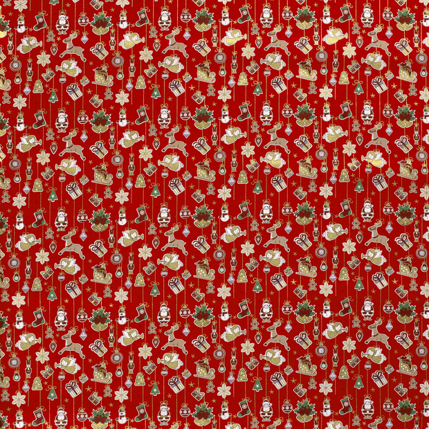 Cotton Poplin fabric Red 