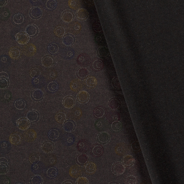 Poly Viscose Jersey fabric discharge printed 