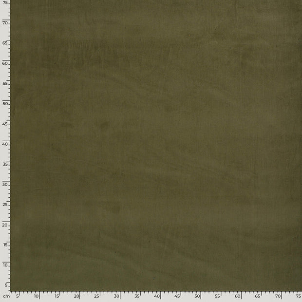 Babycord 21w fabric Unicolour Olive Green