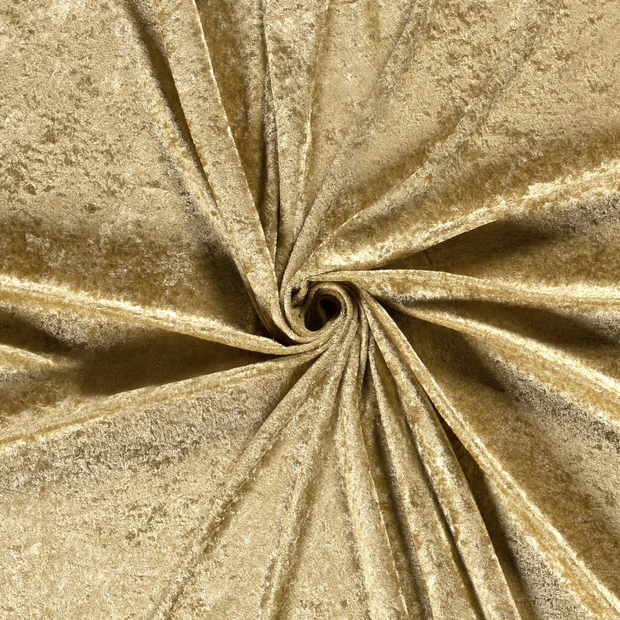 Velours fabric Gold crushed 