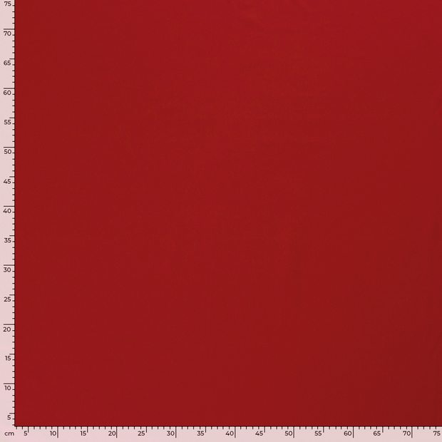 Jersey de Coton tissu Unicolore Rouge