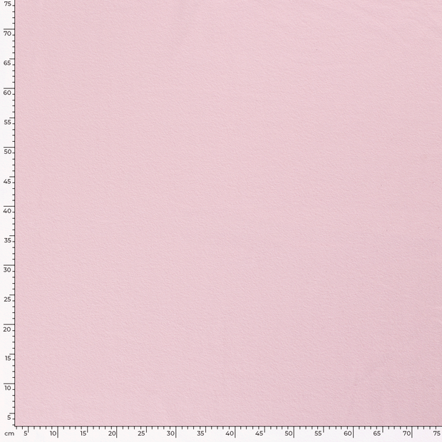 Polaire de Coton tissu Unicolore Rose clair