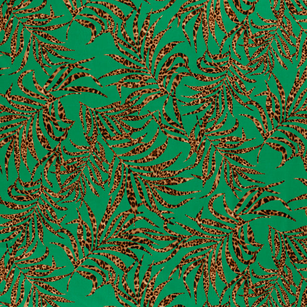 Katoen Satijn stof Groen zijdemat 