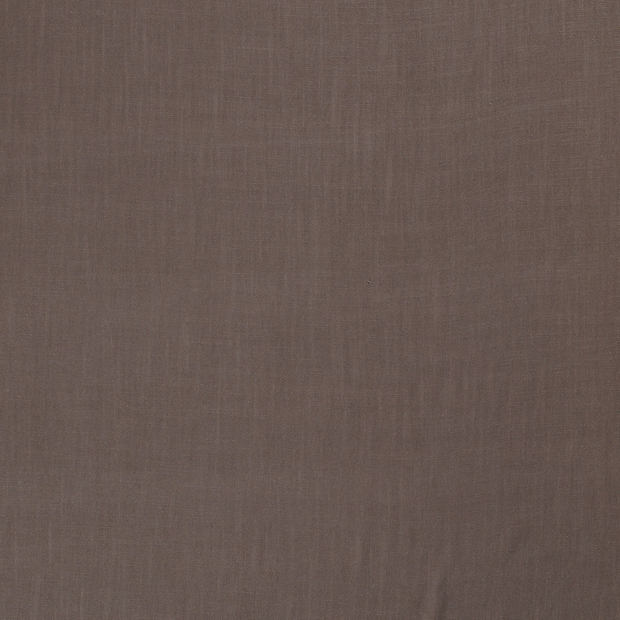 Viscose Lin Chaine et Trame tissu Marron taupe mat 