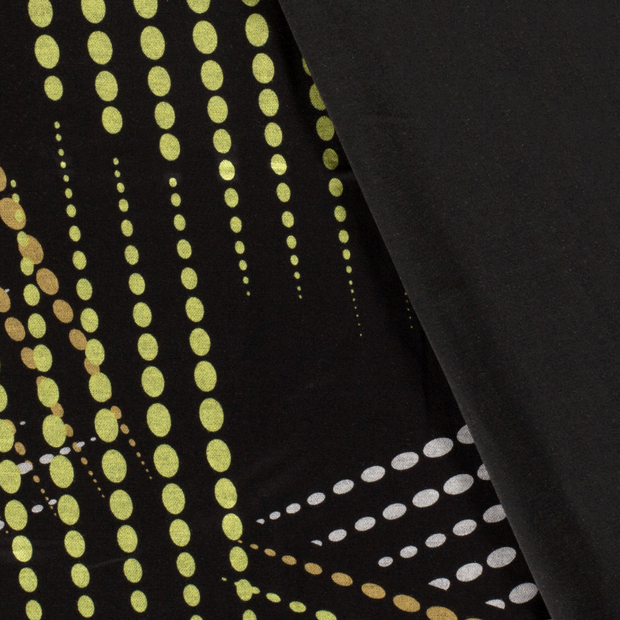 Poly Viscose Jersey fabric Dots discharge printed 