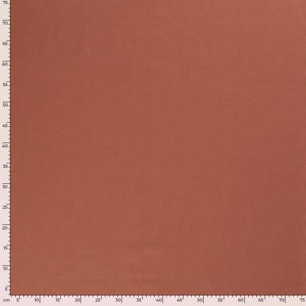 Popeline de Coton tissu Unicolore Bois Rouge
