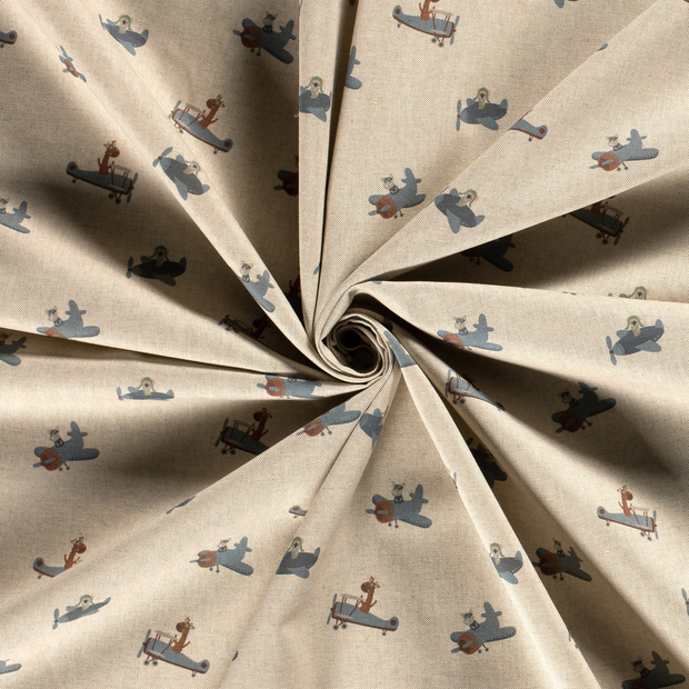 Panama fabric Off White printed 