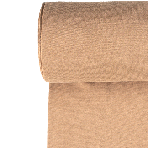 Cuff Material GOTS organic fabric Unicolour Camel