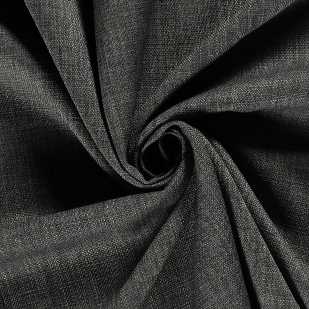 Linen Look fabric Unicolour Dark Grey