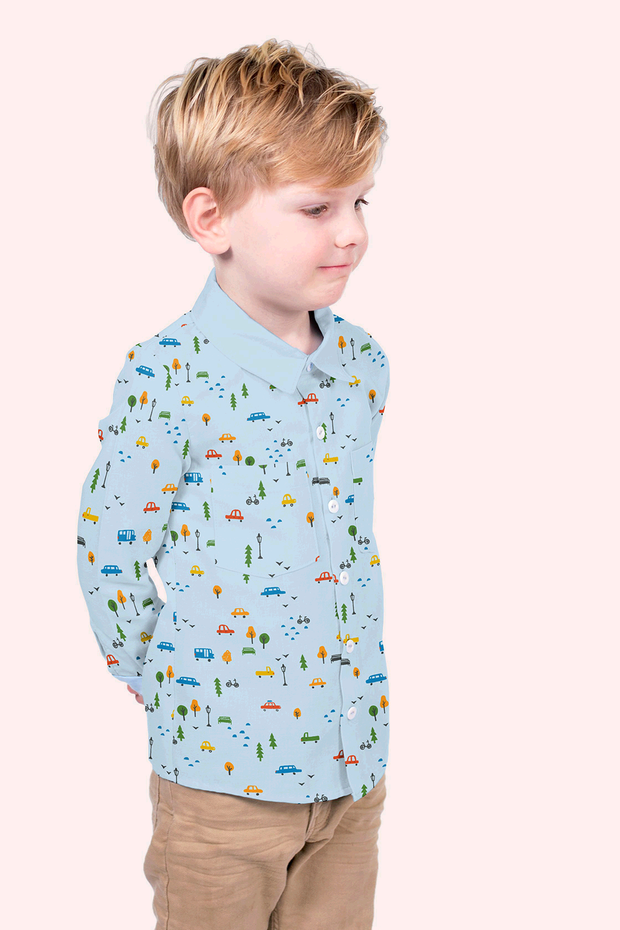 Cotton Poplin fabric Cars 