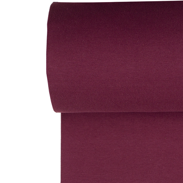 Cuff Material GOTS organic fabric Unicolour Wine red